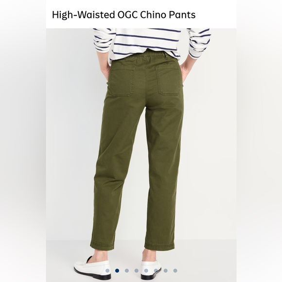 Old Navy High-Rise Chino Pants in Olive Green - Picture 10 of 10